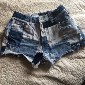 Patchy short shorts